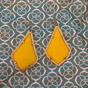 Yellow Kendra Scott earrings